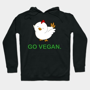 Go Vegan Cute Chick 2 Hoodie